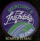 FRIENDSHIP 7 MERCURY NASA Patch US MARINE JOHN GLENN AS