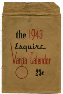   1943 ALBERTO VARGA 12 PAGE PIN UP CALENDAR COMPLETE W/ENVELOPE  
