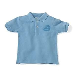 UV Protective Short Sleeve Collared Shirt   Baby Blue 18 Months