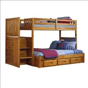   Honey Mission Staircase Bunkbed WIth Full Extension