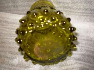 Description Fenton Art Glass Company, Hobnail, 12 oz. , green, syrup 