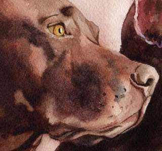 Print American Pit Bull Dog Terrier Painting Art  