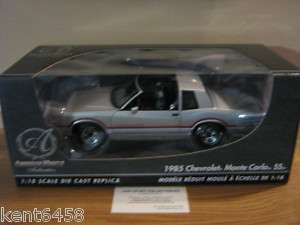 ERTL AMERICAN MUSCLE 85 CHEVY MONTE CARLO SS SILVER  