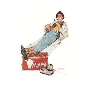  Vintage Art Lounging Ukulele Player   02881 5