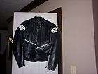 Vanson Leather Motorcycle Jacket reflective piping and patches, size 8