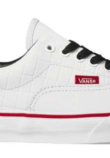 Vans CROC Leather White Red VN 93WZ36X Classic Men 4 Women 5.5  