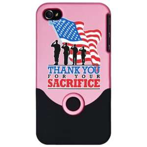 iPhone 4 or 4S Slider Case Pink US Military Army Navy Air Force Marine 