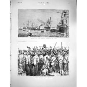  1878 Transport Ships Port Said Indian Army Bombay War 