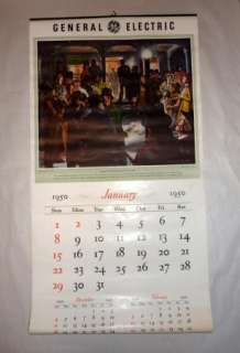   General Electric 30 Advertising Wall Calendar 12 full pages  