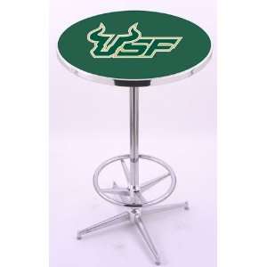  South Florida USF Bulls Chrome Pub Table With Foot Rest 