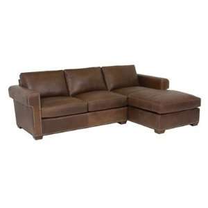  Classic Leather McGrath Sectional Sofa Patio, Lawn 