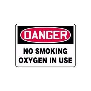  DANGER NO SMOKING OXYGEN IN USE Sign   10 x 14 Plastic 