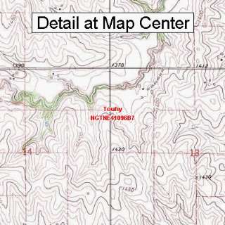 USGS Topographic Quadrangle Map   Touhy, Nebraska (Folded/Waterproof)