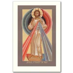 Divine Mercy Icon Holy Card 3 1/8 x 4 5/8