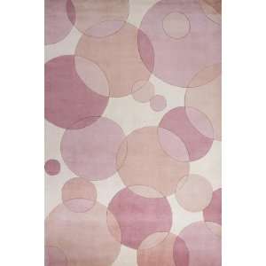  New Wave Bubbles Rug in Pink