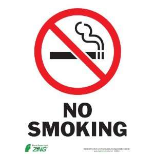 Zing Eco Safety Sign, NO SMOKING with Picto, 10 Width x 14 Length 