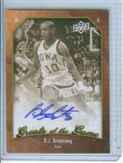 Armstrong 2010 UD Greats of the Game Autograph  