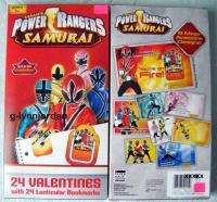POWER RANGER SAMURAI 24 SCHOOL VALENTINE CARDS W/ BOOKMARKERS  