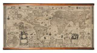 Large Wall Map Of The 1604 World, Plancius Planisphere  