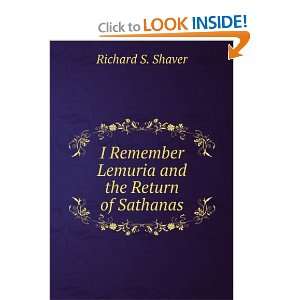  I Remember Lemuria and the Return of Sathanas Richard S 