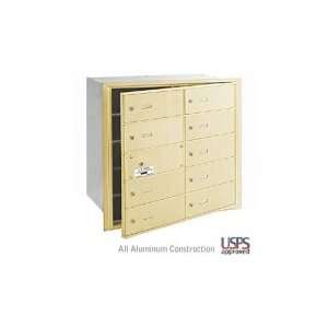  10 Door (9 usable) 4B+ Horizontal Mailboxes   Sandstone 