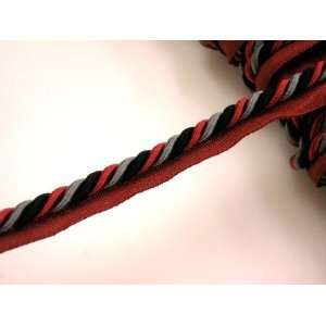  Black, Scarlet, Gray Buckeye Cord w/Lip Arts, Crafts 