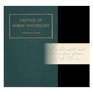   Psychology, by Lawrence W. Cole Lawrence Wooster (1870 ) Cole Books