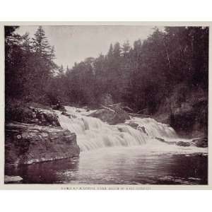  1893 Print Montreal River Rapids Rocks Canada Landscape 