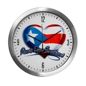   Wall Clock Puerto Rican Sweetheart Puerto Rico Flag 