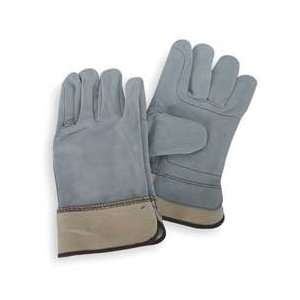  Condor 4TJU5 Leather Palm Glove, Cow Split, Gray, L, PR 