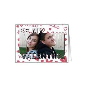  Be My Valentine Cut Out Photo Card   XOXO Card Health 