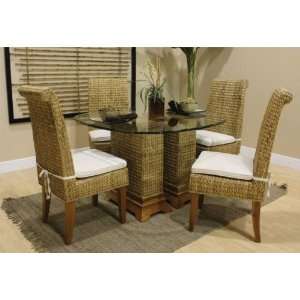  Sea Breeze Seagrass Rectangular Dining Table by 