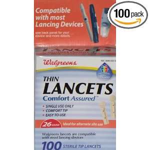   26 Guage Thin Lancets 100 Sterile Tip Lancets