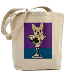  Fawn French Bulldog Martini Pets Tote Bag by  