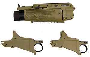 EGLM Quick Detach Airsoft 40mm Grenade Launcher   Tan  