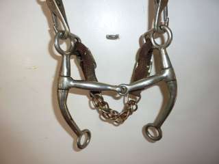 Nylon Headstall USED Western Horse Bridle Saddle Tack w Tom Thumb Bit 
