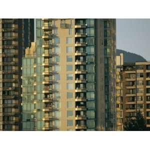  High Rise Residences Lining the Bay in Downtown Vancouver 