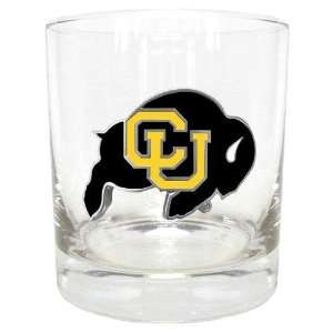   Colorado Golden Buffaloes NCAA Double Rocks Glass