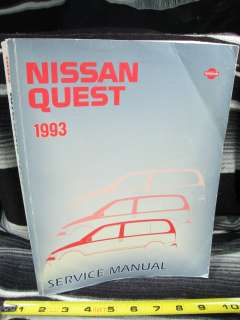 1993 93 NISSAN Quest Van Shop Service Manual   ORIG  