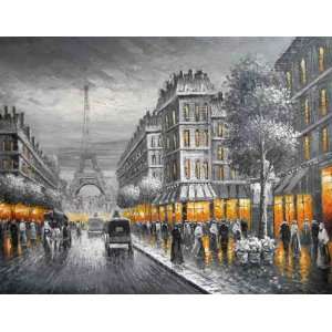  Nightlife in Paris Oil Painting on Canvas Hand Made 