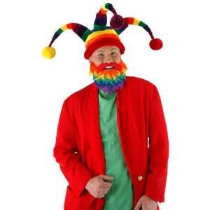   By Elope Rainbow Felt Beard Adult / Red   One Size 