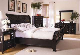   Wood American Federal King Sleigh Bed Master Bedroom Furniture  
