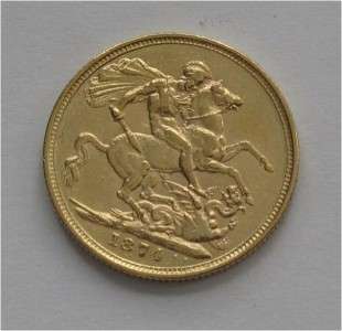 ENGLAND GOLD COIN SOVEREIGN VICTORIA 1874 XF MELBURNE  