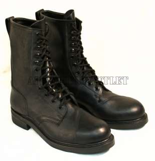 US MILITARY Black STEEL TOE Full Leather COMBAT JUMP BOOTS NEW (Made 