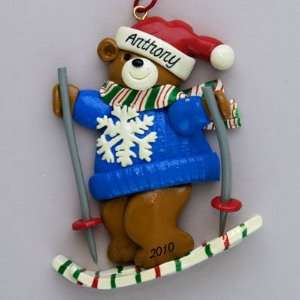  Personalized Skiing Christmas Ornament