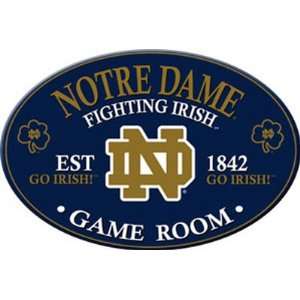  University Of Notre Dame Game Room Sign
