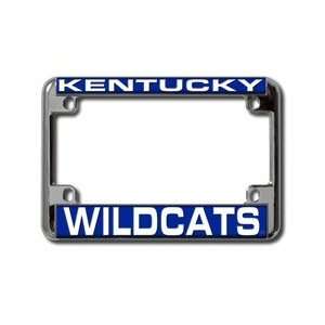 University of Kentucky Wildcats Chrome Motorcycle RV License Plate 