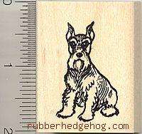 Miniature Schnauzer Rubber Stamp D8019 Wood Mounted dog  