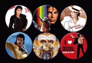 Michael Jackson King of Pop Music Buttons Pins Badges  