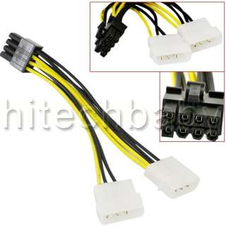 IDE(4 pin) to PCI E (8 pin)VGA Card Power Cable Adapter  